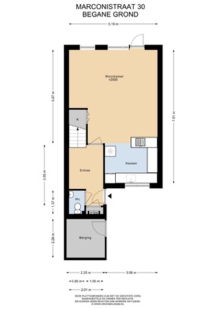 Floorplan - Marconistraat 30, 1433 KK Kudelstaart